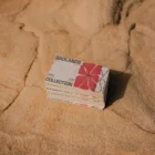 Block of business cards mock-up on a rocky surface
