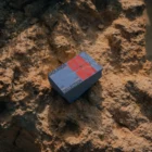 Block of business cards mock-up on a rocky surface