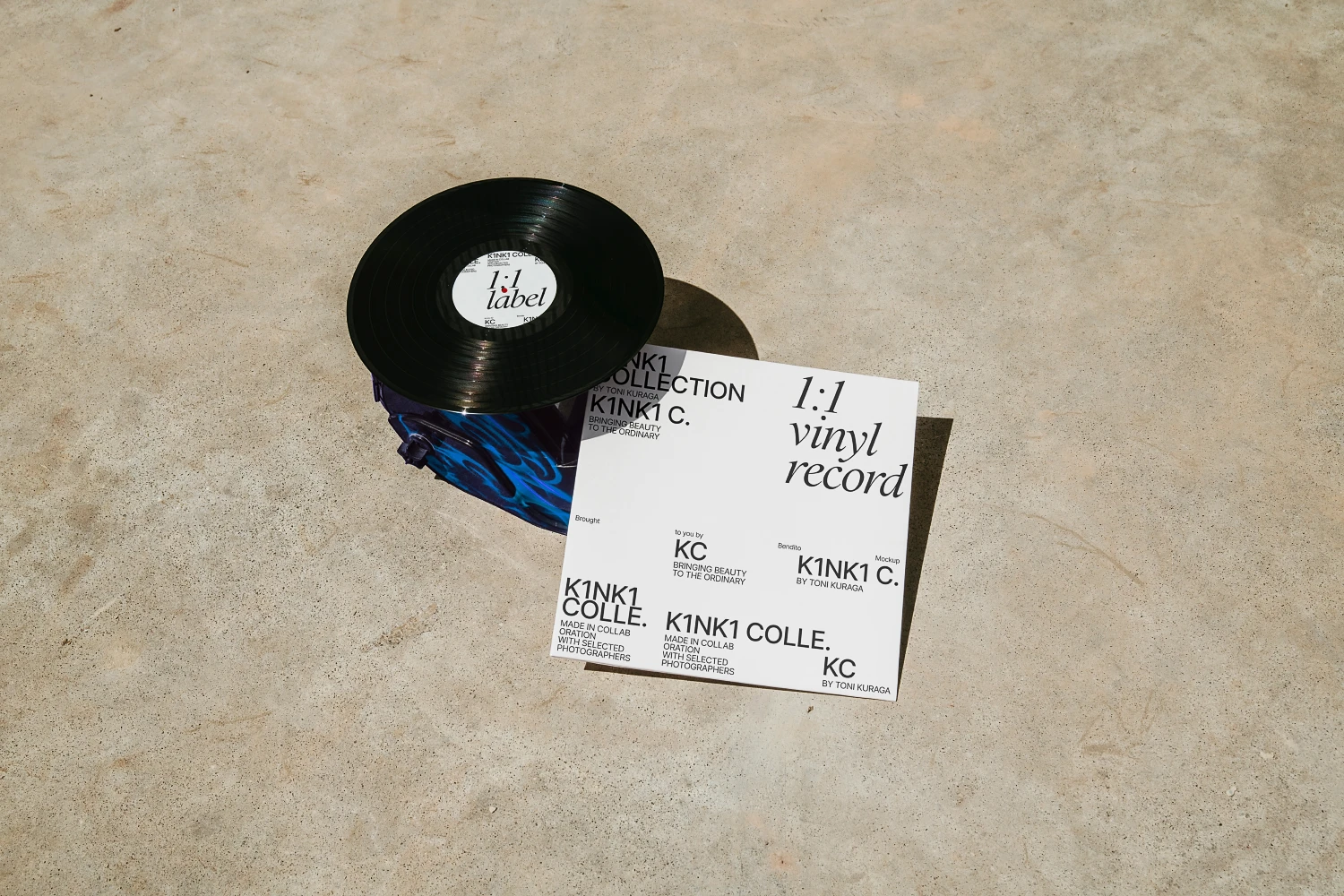 Urban vinyl mockup placed in the groundfloor.