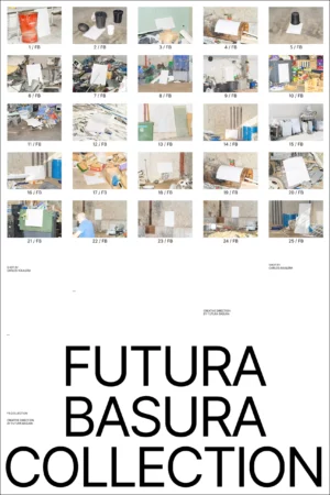 Masonry layout with the 25 images from Futura Basura Collection.