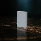 Block of business cards mockup on top of a dark and elegant marble table