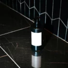 Hand soap mockup over a fancy marble floor