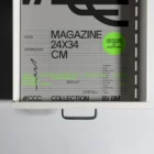 Magazine PSD mockup inside an white office drawer. Editorial mockup.