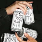 Pile of aluminum cans mockup being grabbed by human hands. PSD mockup file of a beer can, beverage can being sustained by a human wearing contemporary, black clothes. Packaging mockup, aluminum cans mockup.