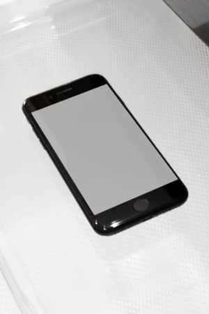 iphone mockup on a refrigerator tray