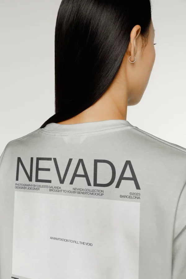 Woman on her back wearing a white t-shirt mockup, white t-shirt mockup, apparel mockup, PSD file, high quality mockup, clothing mockup.
