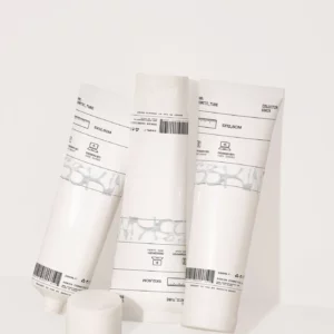 Set of cosmetic tubes mockup standing on a white scene. Cosmetic tube mockup. Tube PSD file. High-quality skin care mockup.