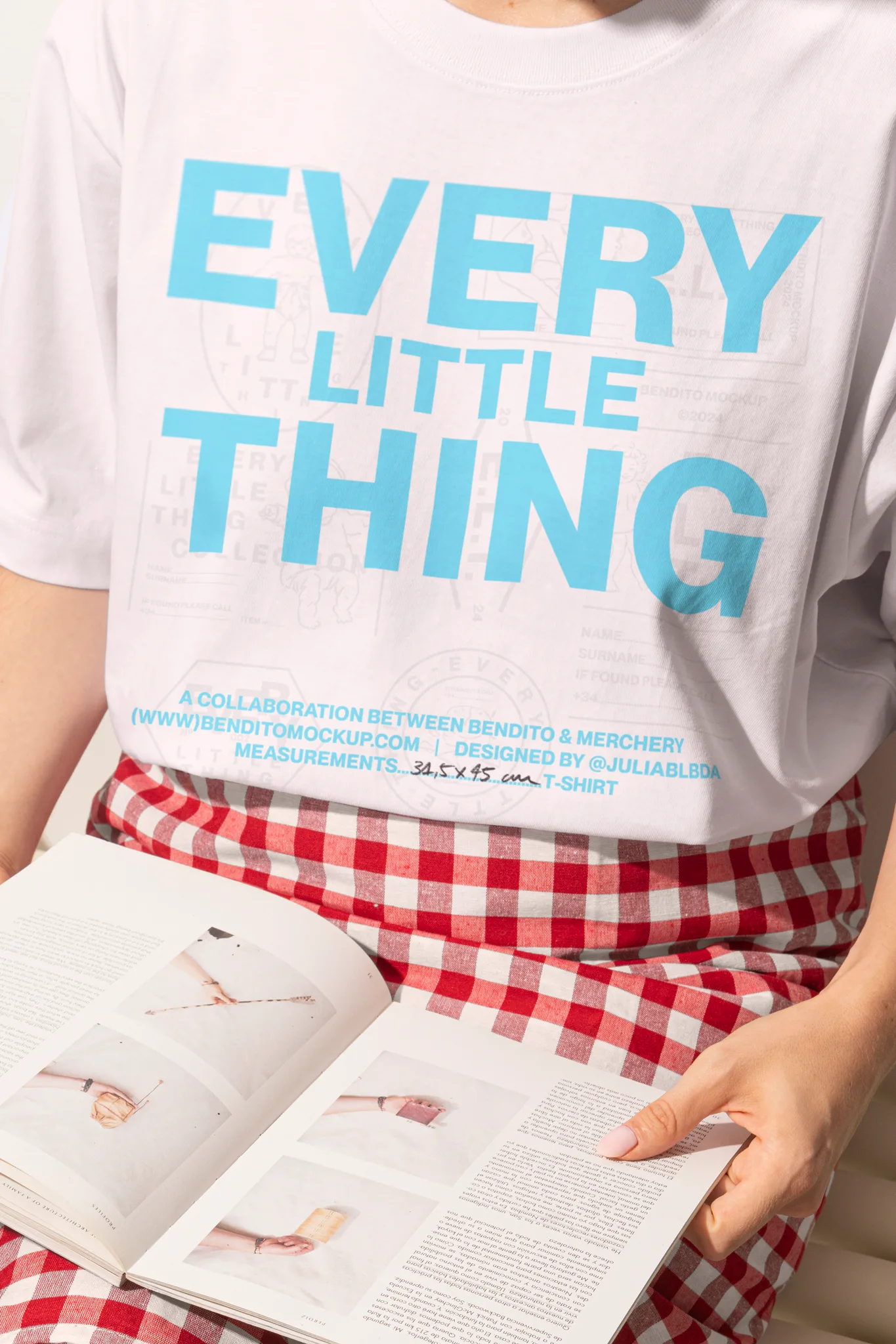 T-shirt 'Every Little Thing' in the foreground