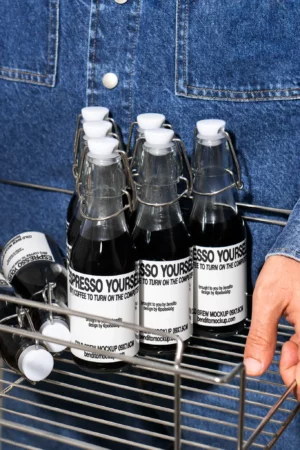 Basket of Espresso Yourself cold brew bottles