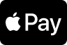Black and white Apple Pay logo with a transparent background.