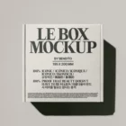 A plain white box with a closed lid