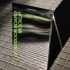 A reflective A-frame outdoor board stands on a tiled pavement, displaying neon green text that reads LE OUTDOOR BOARD MOCKUP. Shadows and light are visible on the pavement and the boards surface.